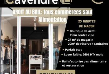 Location local commercial Mâcon (71000) - 47 m²  à Mâcon - 71000