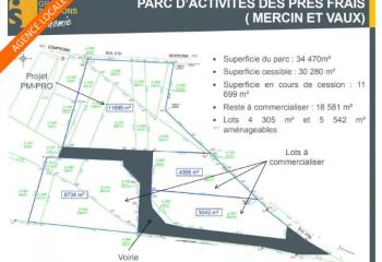 Terrain industriel à vendre -, accès RN31 et TGV  à Mercin-et-Vaux - 02200