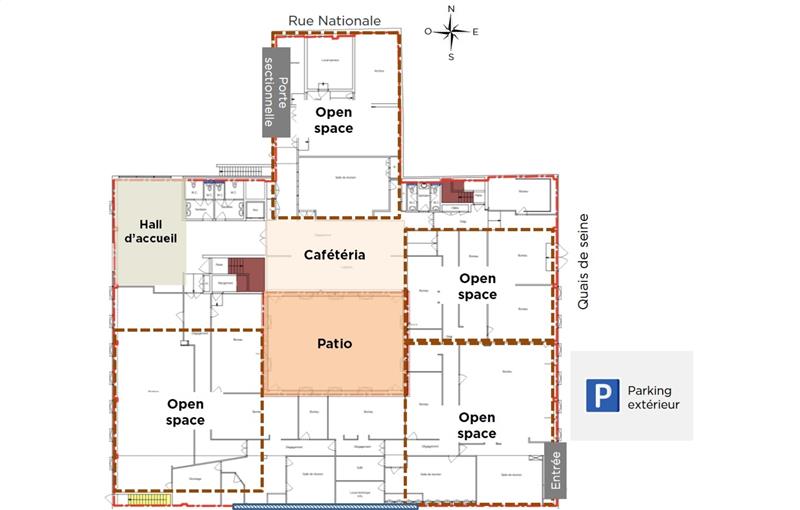 Location de bureau de 2 587 m² à Boulogne-Billancourt - 92100 plan - 1