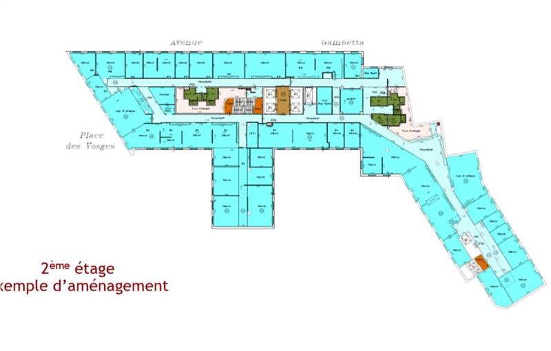 Location de bureau de 6 273 m² à Courbevoie - 92400 plan - 1