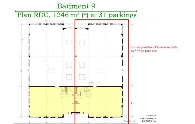 Location de bureau de 1 246 m² à Élancourt - 78990 plan - 1