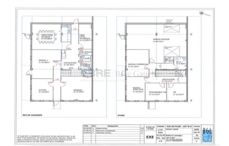 Location de bureau de 360 m² à Furdenheim - 67117 plan - 1