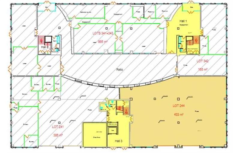 Location de bureau de 604 m² à Villebon-sur-Yvette - 91140 plan - 1