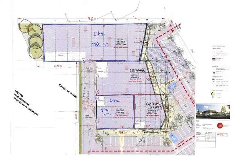 Location de local commercial de 370 m² à Péronne - 80200 plan - 1