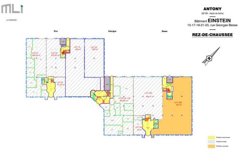 Location d'entrepôt de 2 488 m² à Antony - 92160 plan - 1