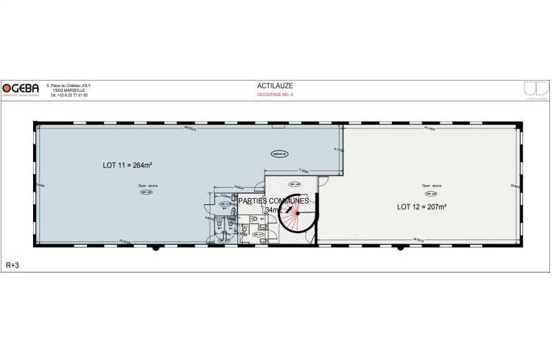 Bureau à vendre de 379 m² à Marseille 15 - 13015 plan - 1