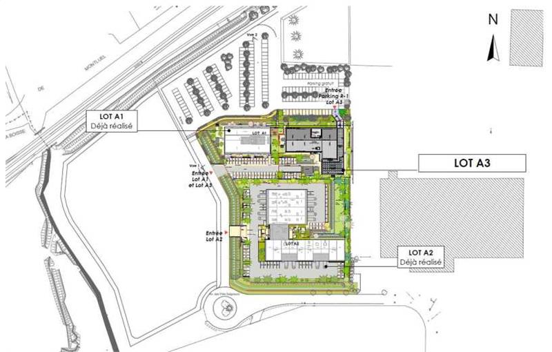 Bureau à vendre de 2 427 m² à Montluel - 01120 plan - 1